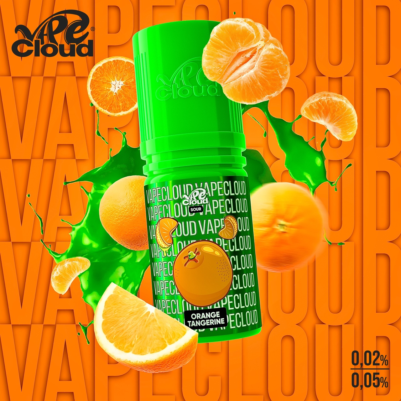 Vape Cloud Salt sour - Кислый апельсин мандарин ( orange tangerine)